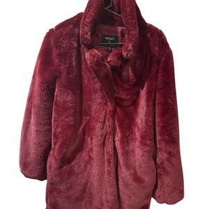 Ashley By 26 International Red Teddy Fur Jacket
